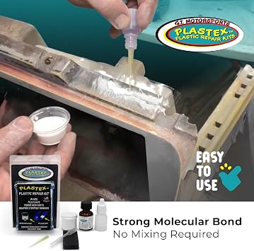 Plastex Plastic Repair Kits - Plastic Adhesive - Easily Glue, Repair or Remake Broken Plastic, Fiberglass, Wood & More! (Small White Travel Size Kit)