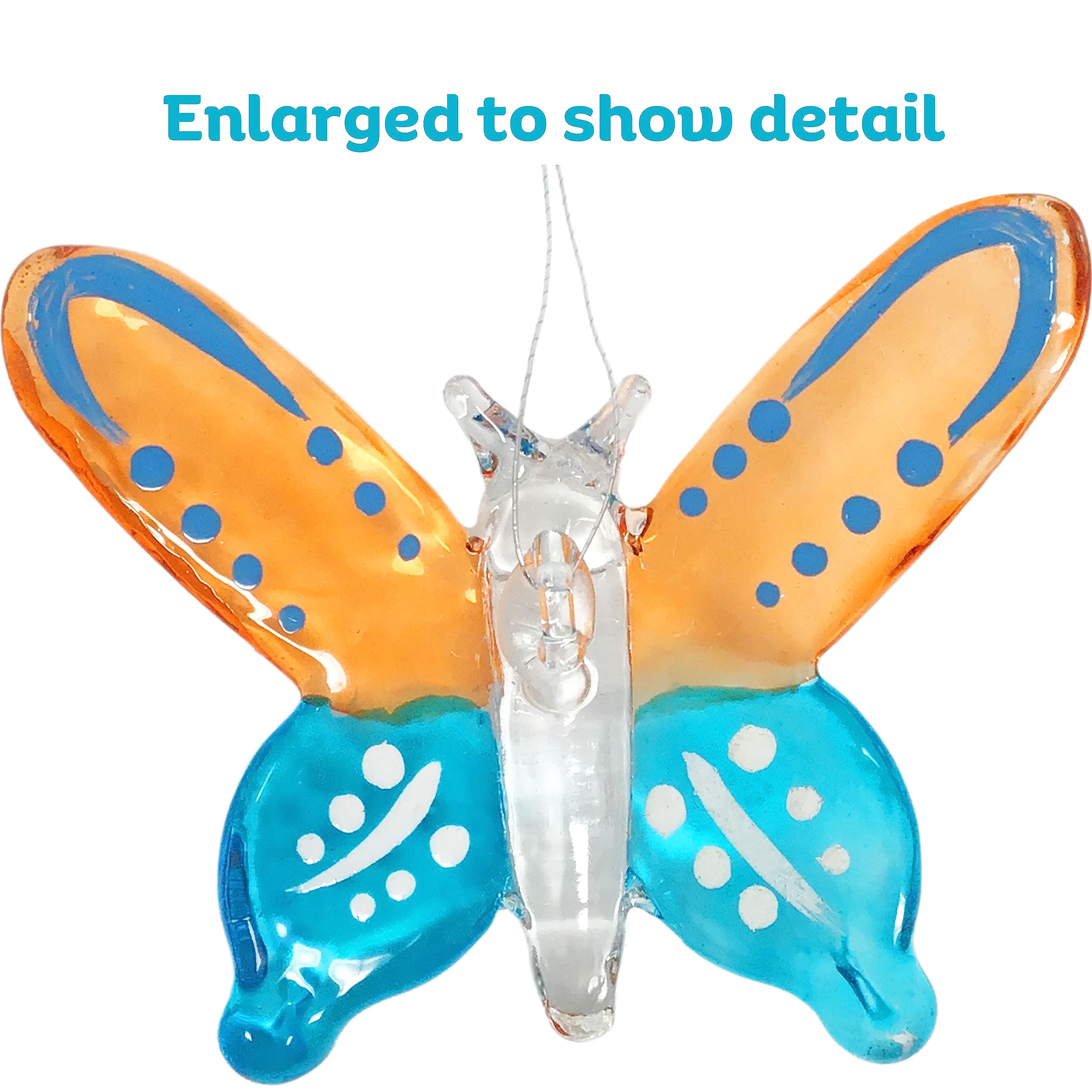 Ornements Papillon Cristal Lot De 3 - Déco Colorée 6,3cm Cadeau