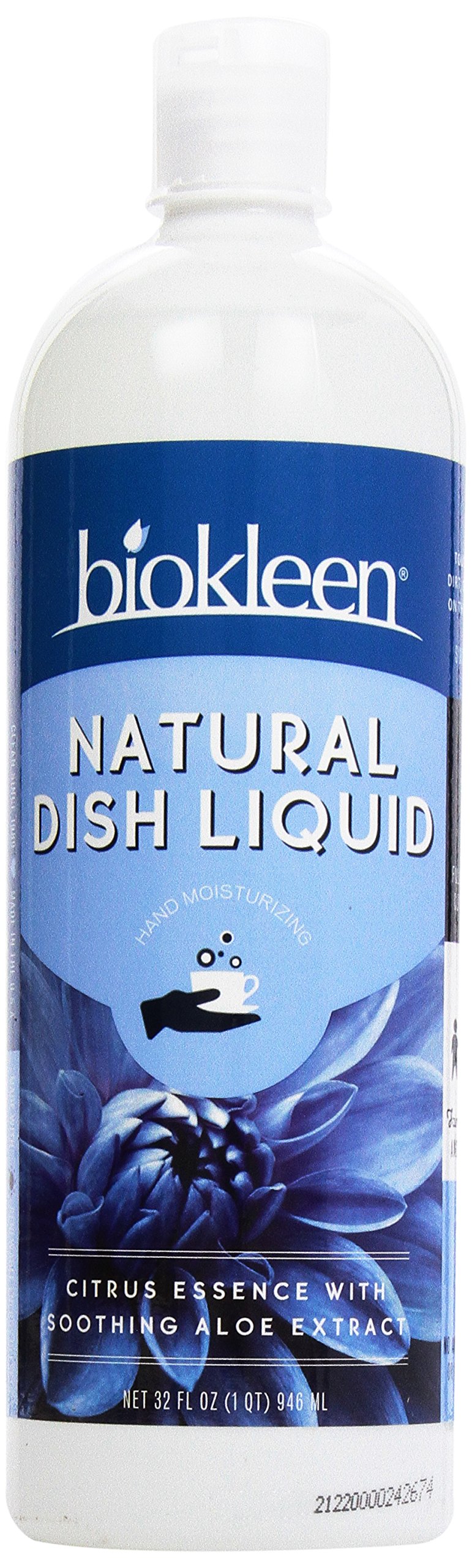 biokleen natural dish liquid, citrus essence with aloe, 32 oz