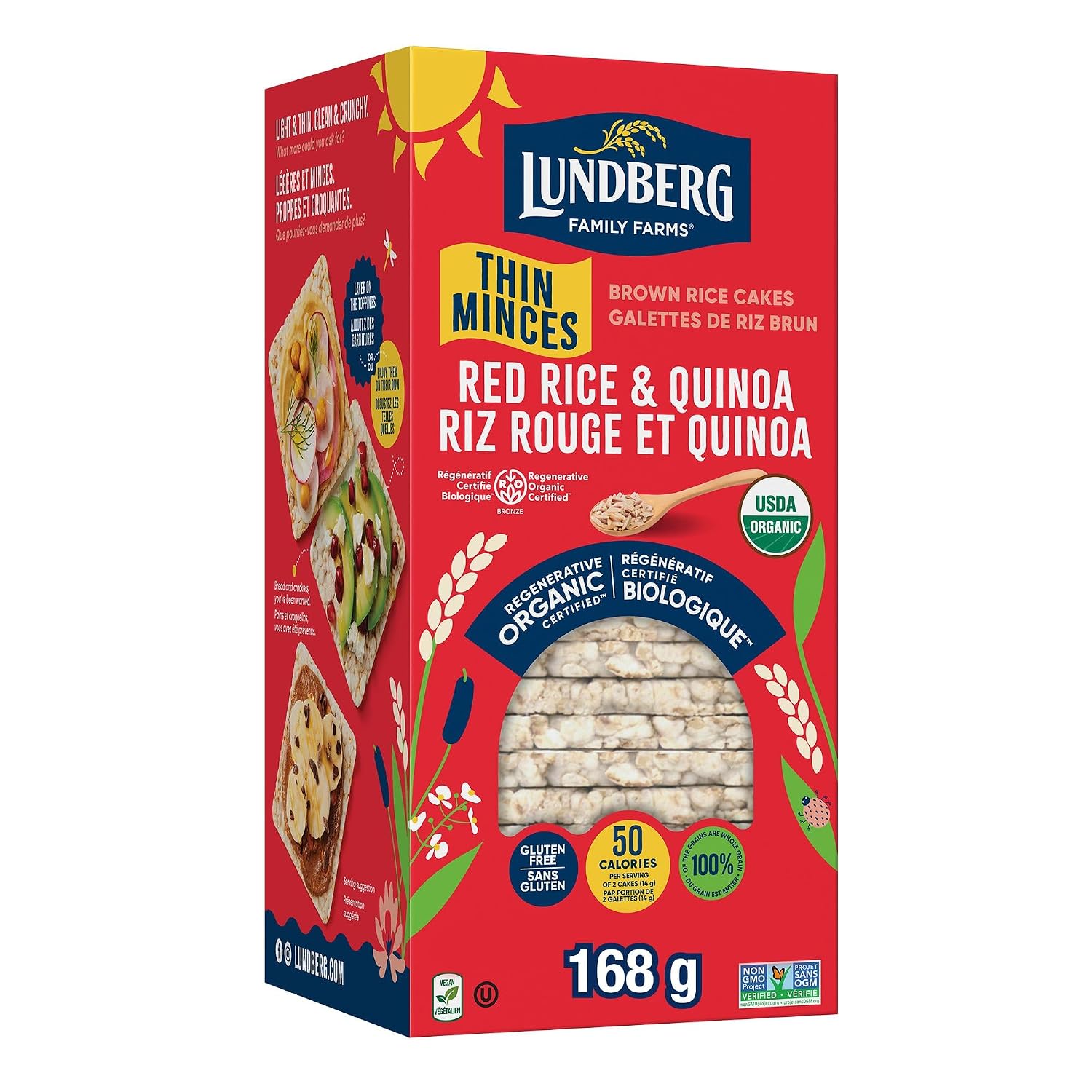 Lundberg Family Farms Organic Thin Stackers Red Rice And Quinoa, 5.9 OZ