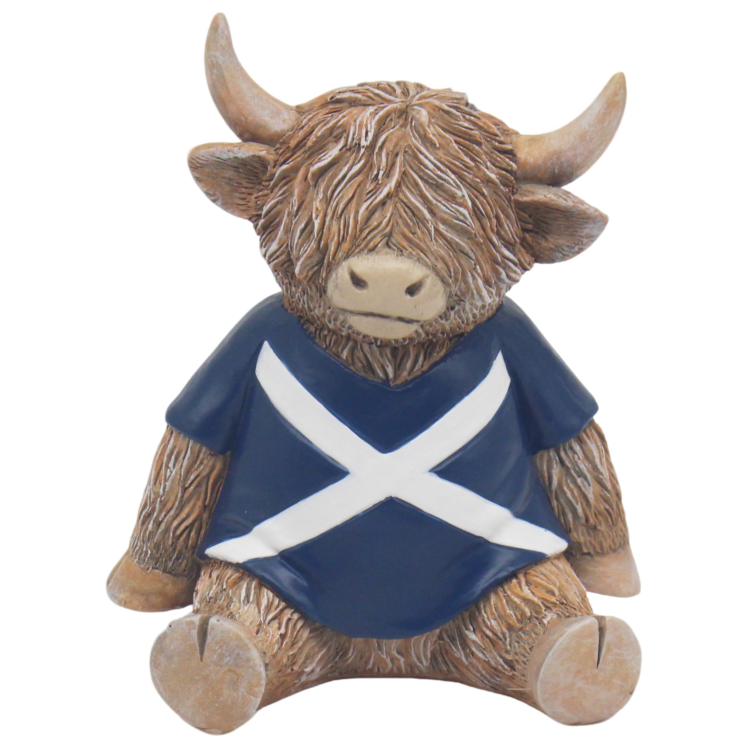 The Leonardo Collection Women's Highland Cow Scotland Highland Cows Happy Polyresin Figurines & Ornaments For Home & Office | Home Decor Statues For Indoor & Outdoor | Lovely Gifts For & Men
