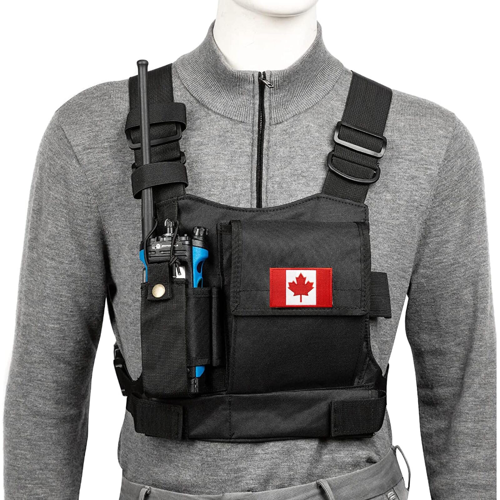 Radio Chest Harness with Reflective Strips Shoulder Holster Radio
