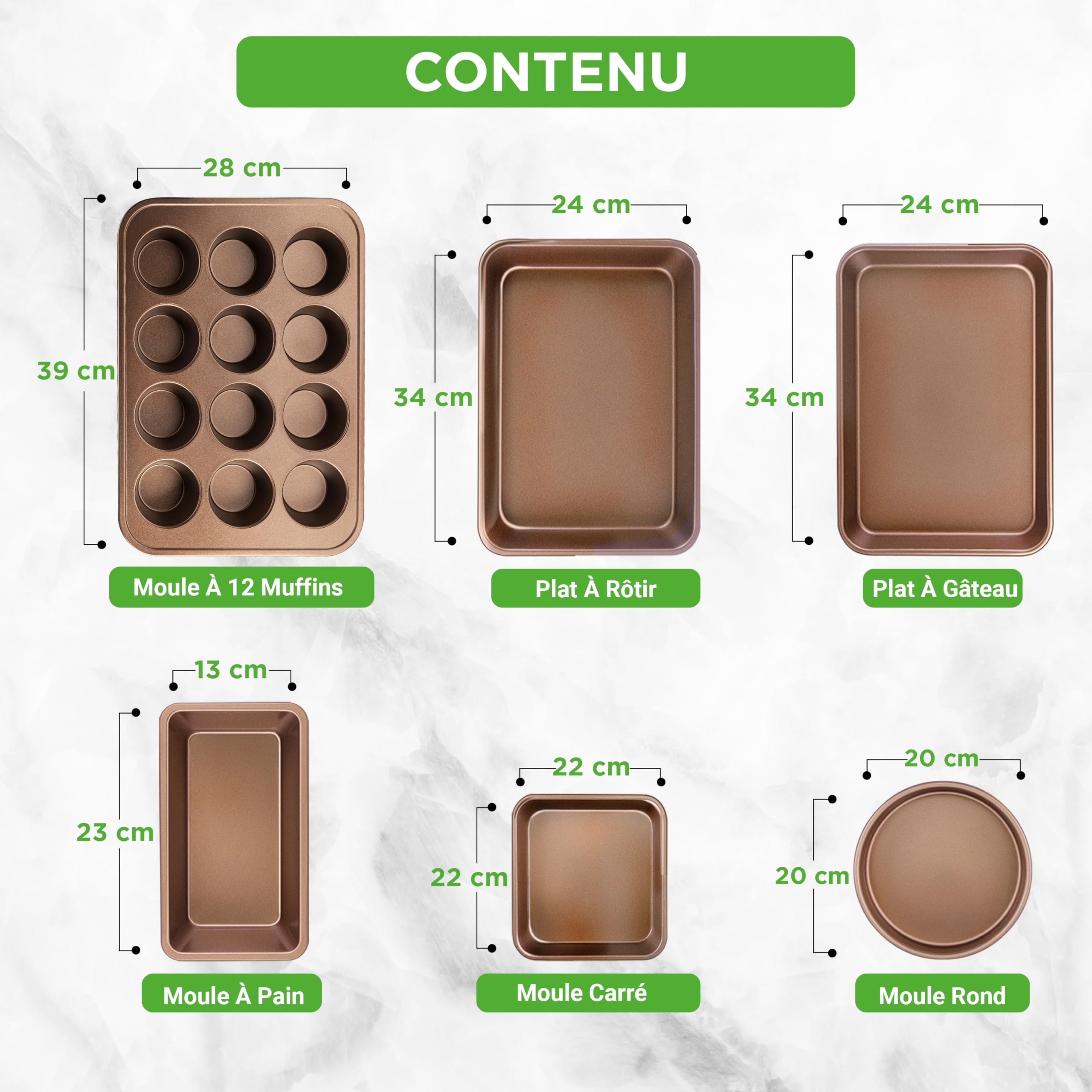 Nutrichef Ensemble de Batterie de Cuisine et de Pâtisserie, Ustensiles de Cuisine et Poêles Antiadhésifs, Adapté pour les Cuisinières à Gaz, Électriques, Induction, Poignées Cool-Touch, 20 Pièces
