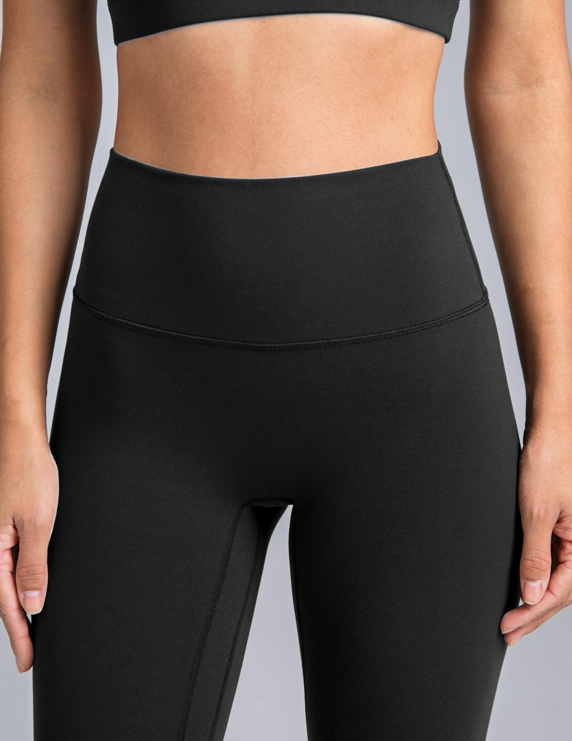 Colorfulkoala Dreamlux 7/8 Leggings Deportes Mujer sin la Costura Delantera, Negro, XS