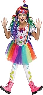 Fun World Kids Crazy Color Clown Costume (Large)