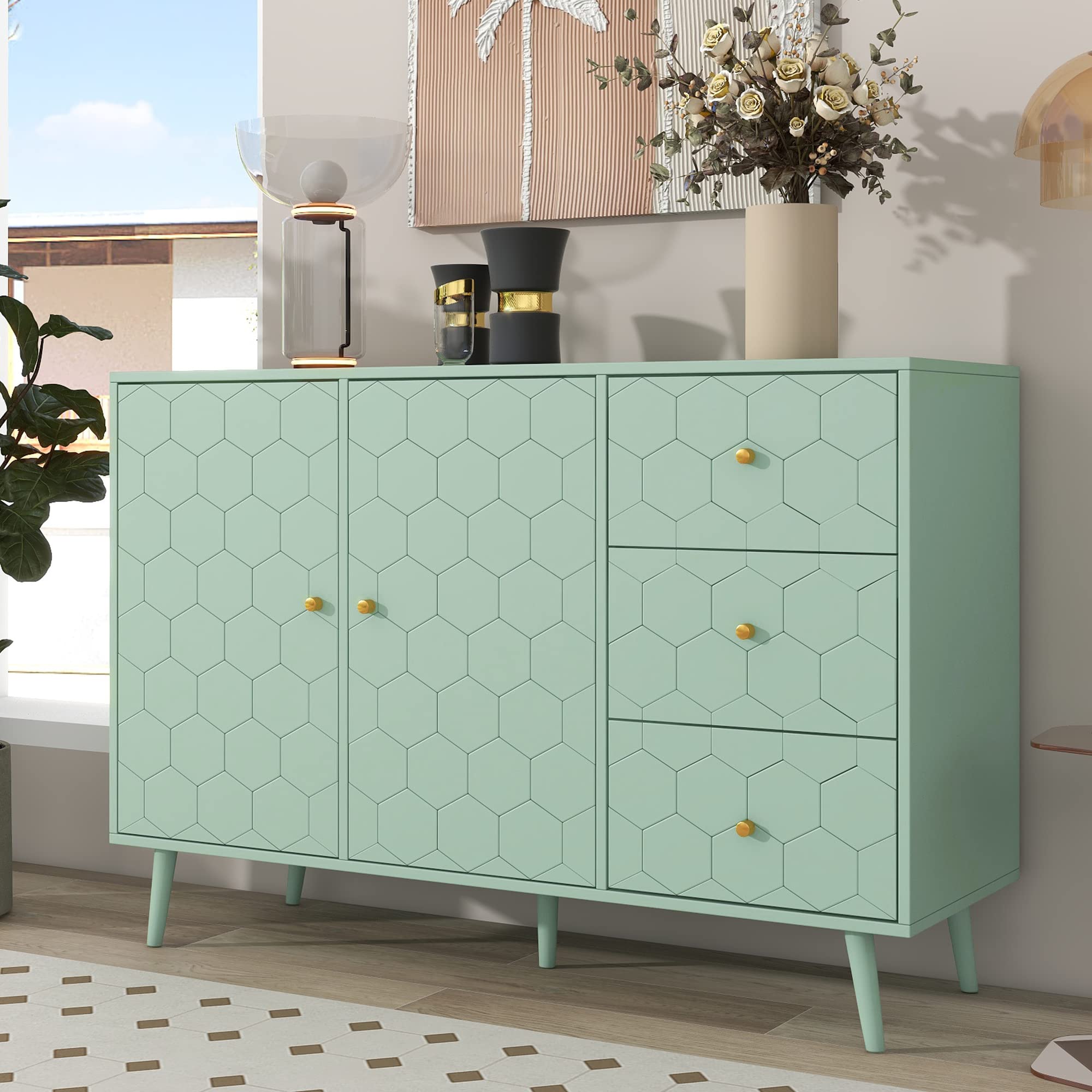 Buy Sideboard Buffet Kitchen Buffet Storage with Doors