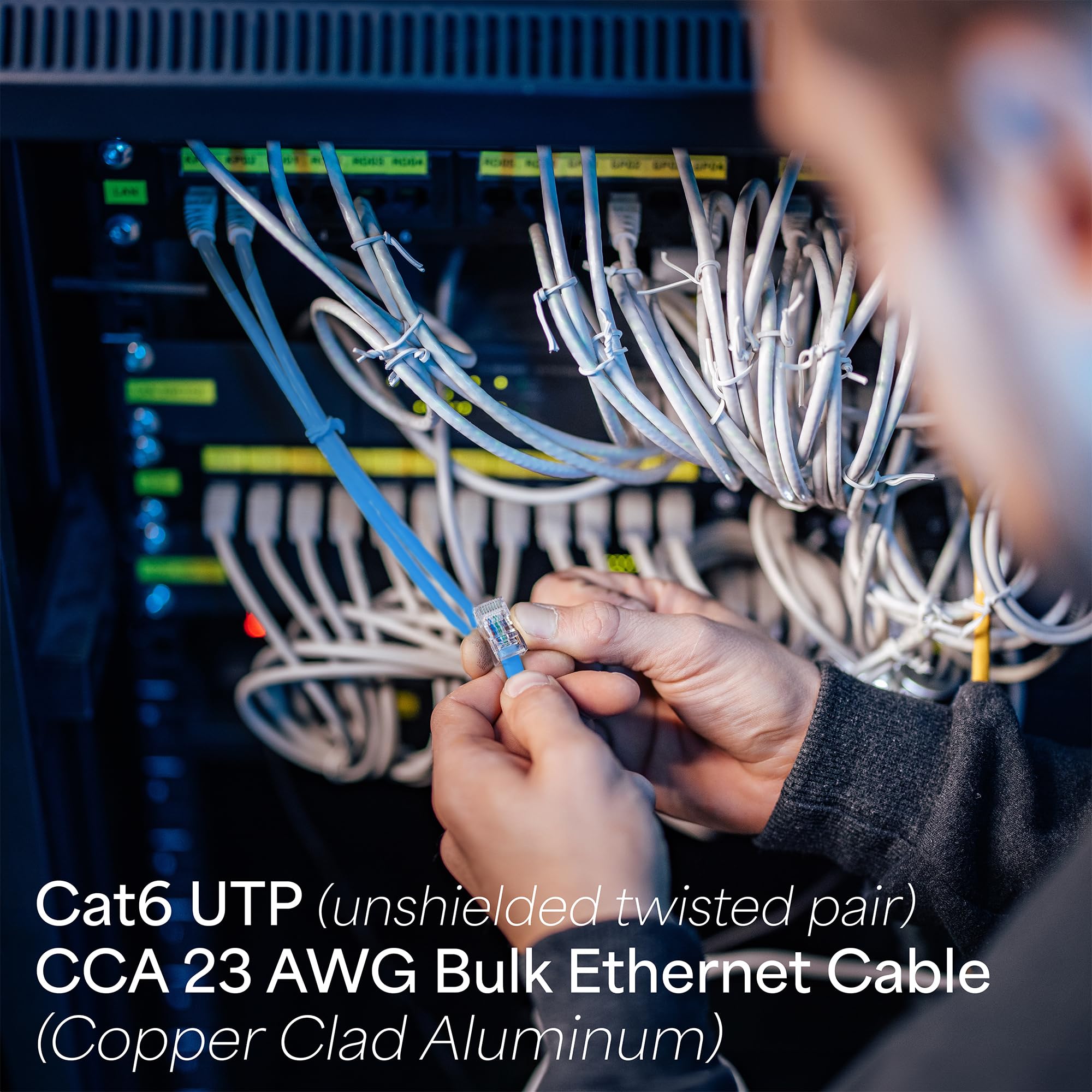 VIVO CABLE-V006B Cat6-Draht, CCA-Ethernet-Kabel, 23 AWG, UTP Pull Box, LAN-Netzwerk, Blau, 152,4 m | CCA Ethernet Kabel, 23 AWG, UTP Pull Box, LAN Netzwerk
