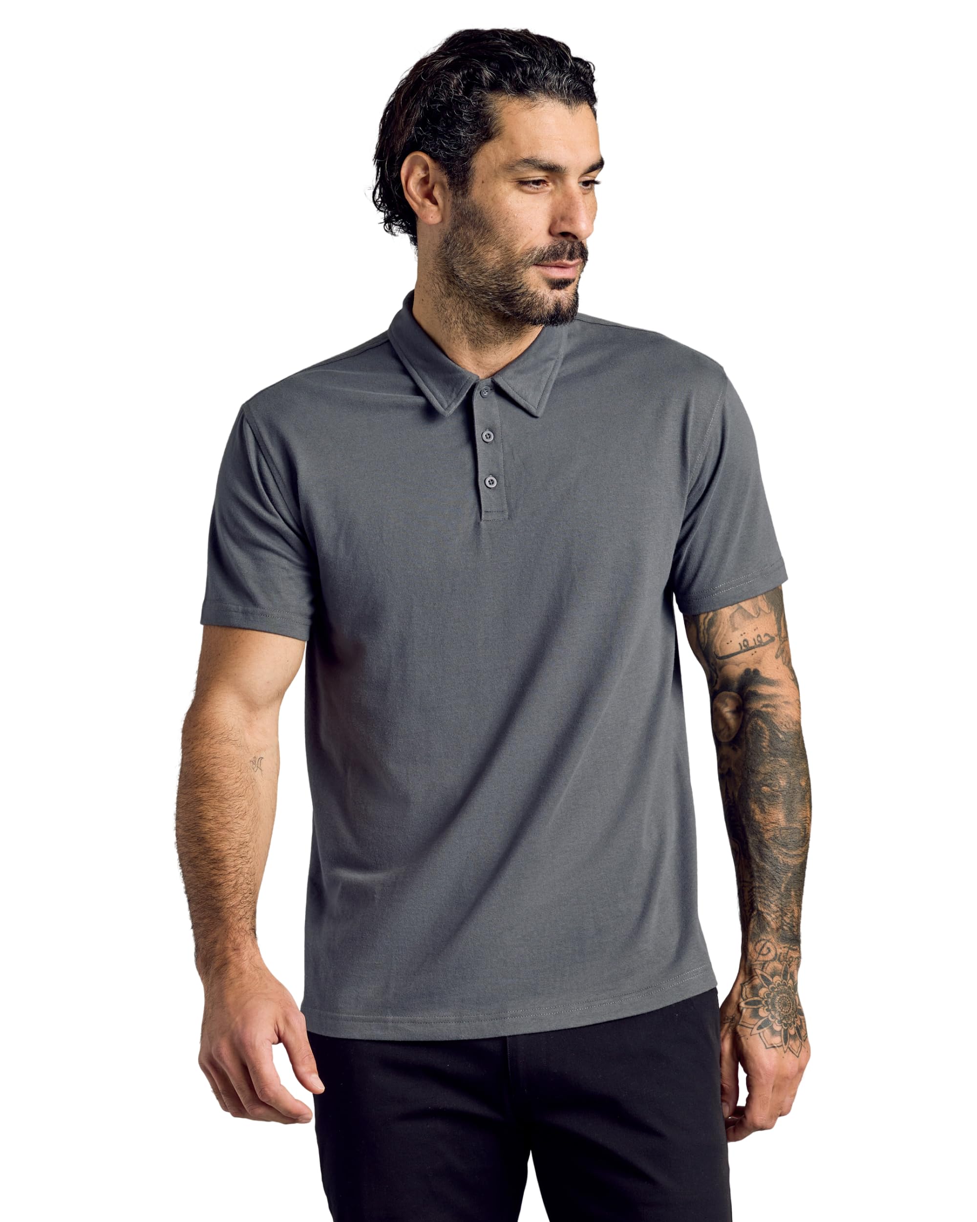 True Classic Polo Shirts for Men – Mens Polo Shirts Short Sleeve Cotton, Dry Fit Golf Shirt for Men, Personalized Custom Cut