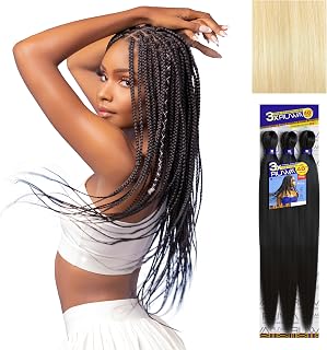 Sensationnel Ruwa prestretched braiding hair - 3x 48 inch water repellent kanekalon fast dry synthetic sports itch free (1 pack, 613 BLONDE)