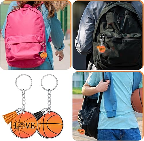 Miniatura 5 de Pinkunn Llavero de voleibol para niños y niñas, Baloncesto