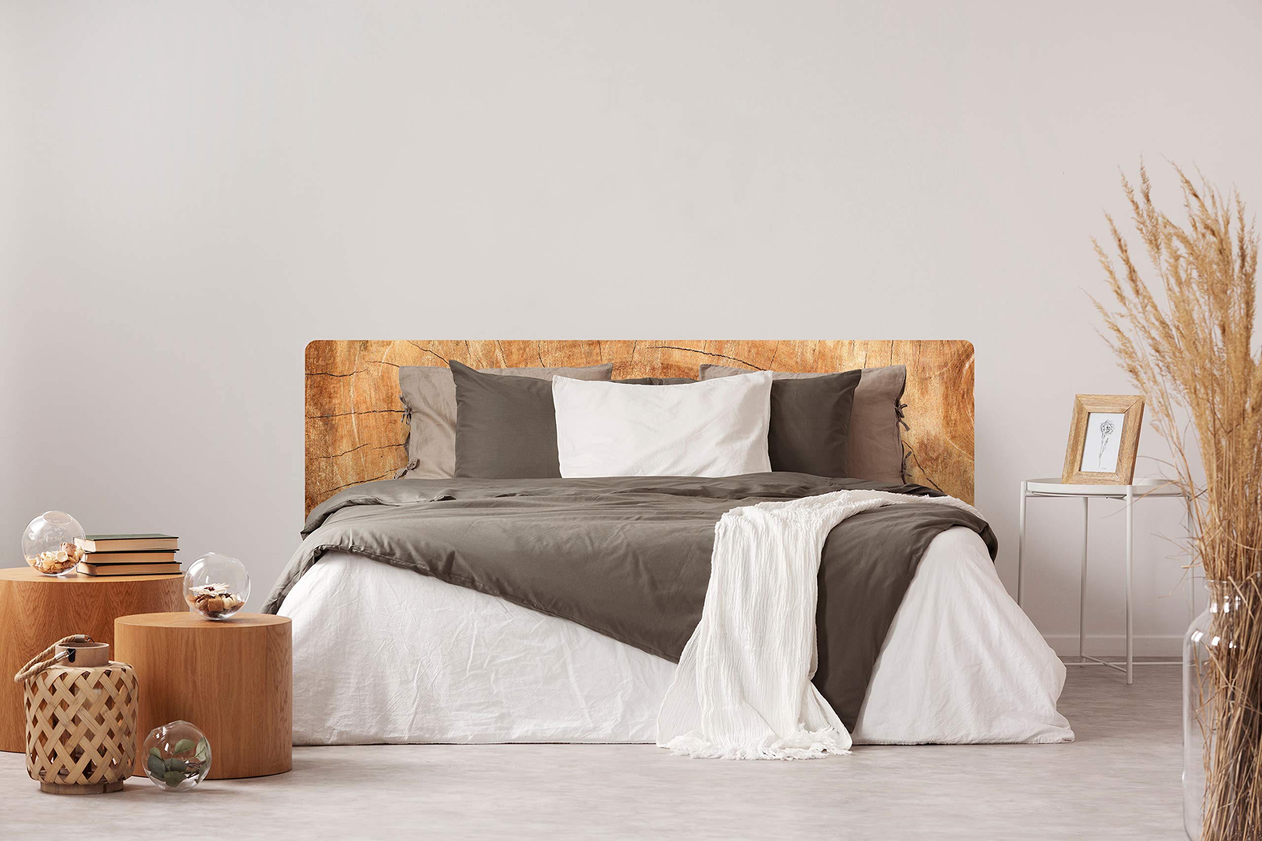 Oedim Cabecero Cama PVC Impresión Digital sin Relieve Tronco Madera 135 x 60 cm | Disponible en Varias Medidas | Cabecero Ligero, Elegante, Resistente y Económico