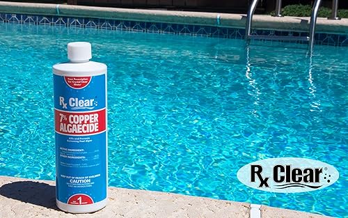Miniatura 3 de Rx Clear 7% de algicida de cobre  Mata y previene las algas para piscinas en el suelo y sobre el suelo  Fórmula segura para nadadores  Botellas de