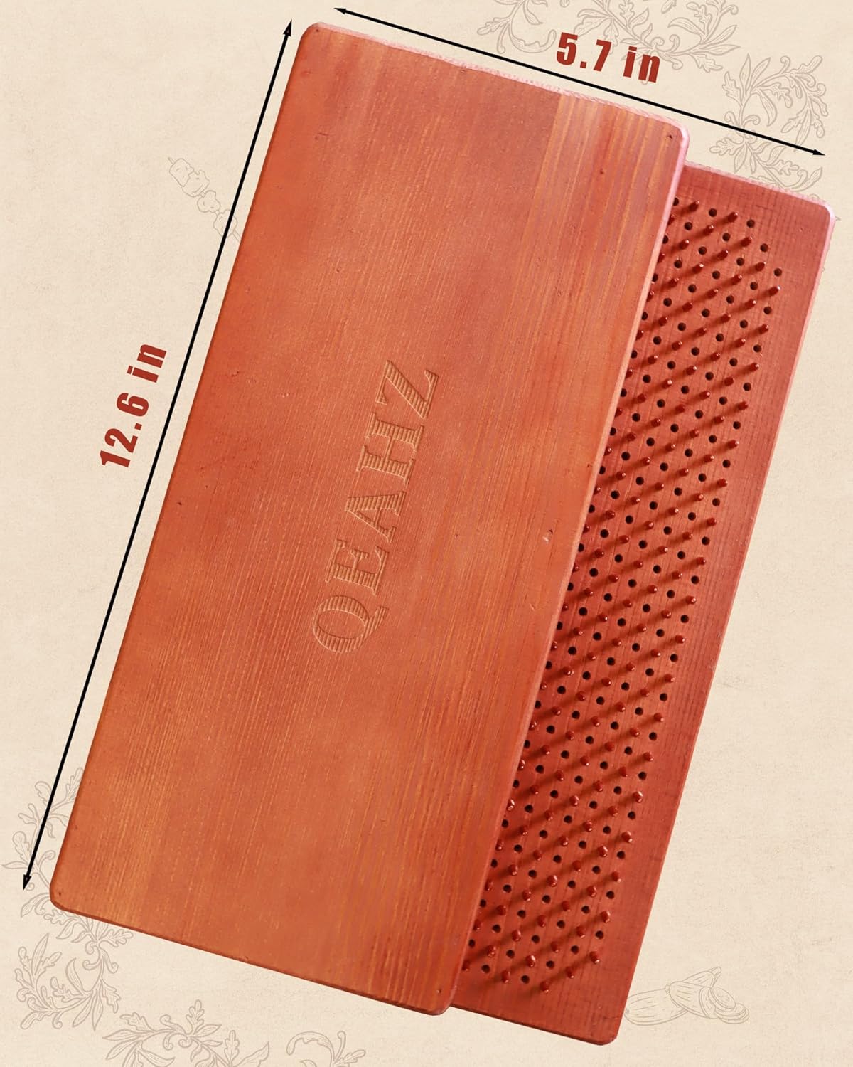 Sadhu Board - Copper Nails, 10mm, Large Size, for Beginners, Wooden Boards for feet, for Yoga and Meditation