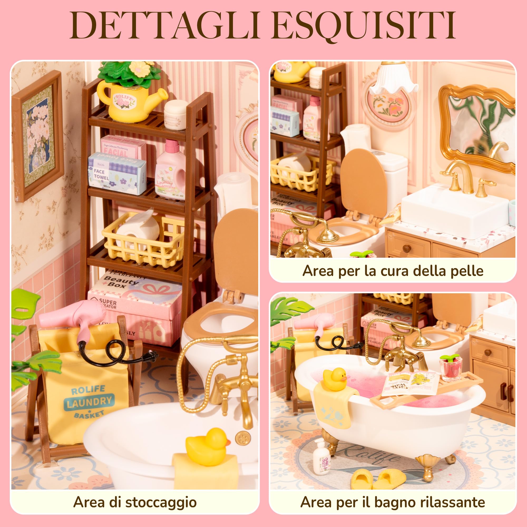 Rolife Super Creator Kit di Costruzione Fai da Te Casa in Miniatura, Kit di Costruzione Miniatura, Costruire da Soli, Decorazione per Scrivania o Libreria, Kit di Modelli di Costruzione, Diorama, Kit