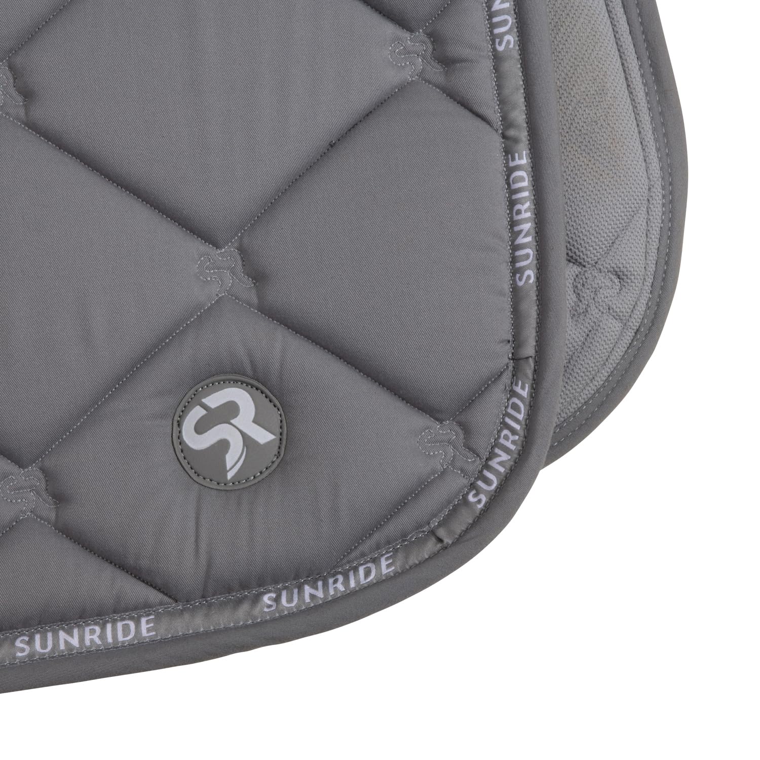 SUNRIDE Sella da salto "Wellington" per cavalli - materiale a rete come ventilazione aggiuntiva contro l'accumulo di calore, di facile manutenzione e stabile nelle dimensioni (Full, grigio)