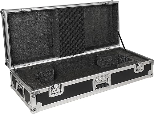 Miniatura 9 de Sound Town Funda ligera para teclado de 61 notas, funda de vuelo ATA con pestillos de bloqueo aprobados por la TSA, interior personalizable, ruedas