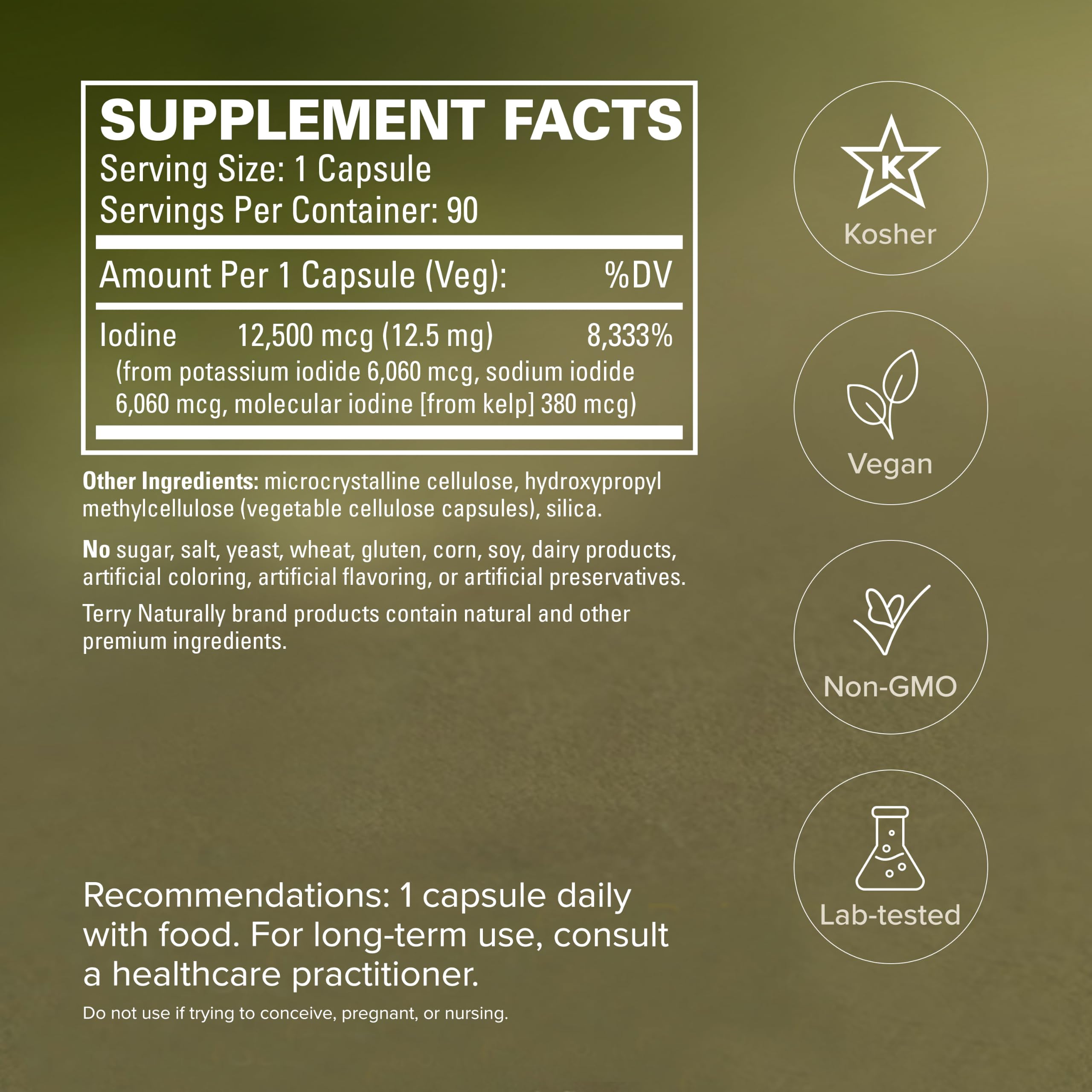 Terry Naturally Tri-Iodine 12.5 mg - Thyroid Health Supplement - 90 Count — Amazon image 5
