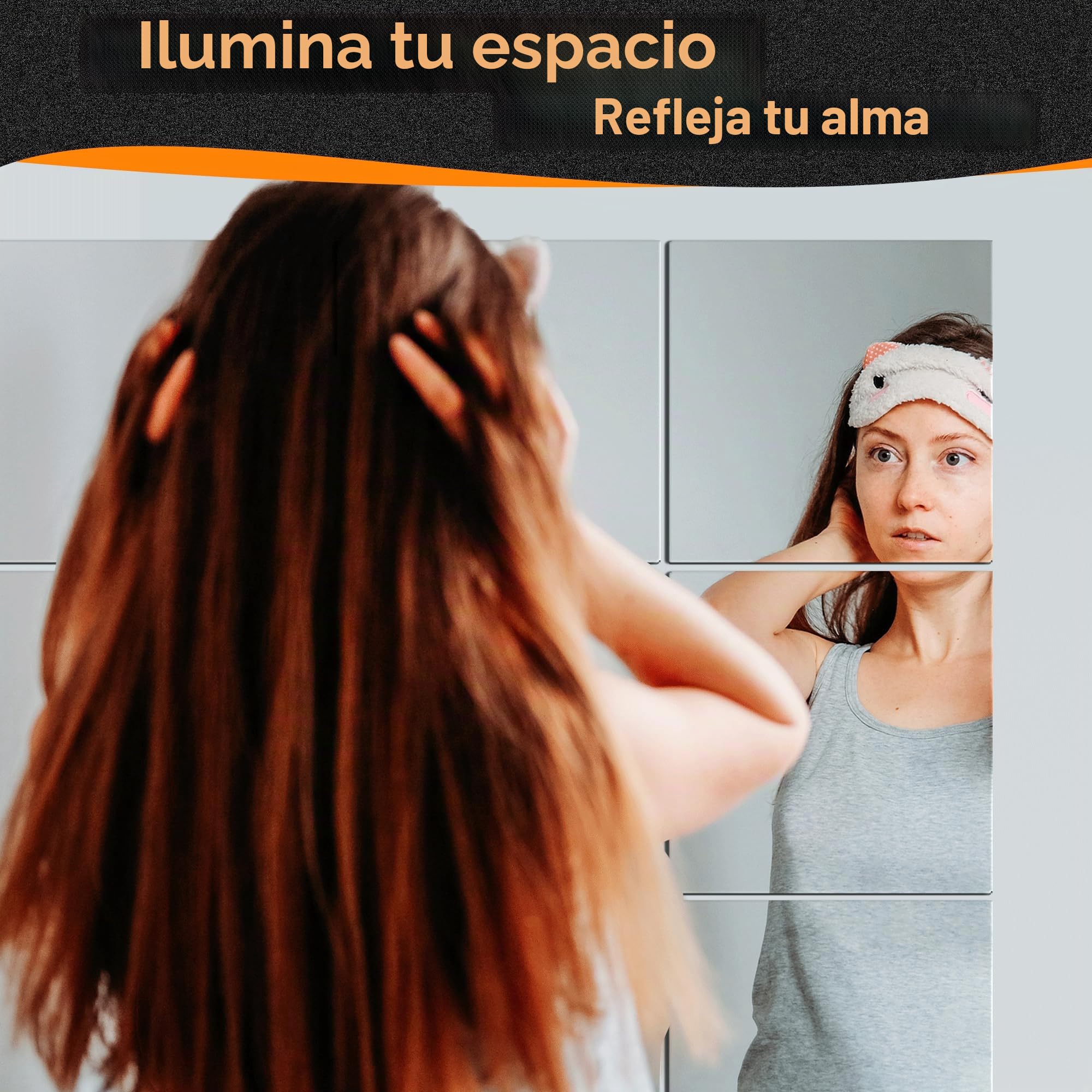 Espejos de Gimnasio en casa, Azulejos de Espejo de Vidrio de 12 x 12 Pulgadas (16 Piezas), Espejo Cuadrado de Pared Grande para Gimnasio en casa, Dormitorio, Puerta, baño, Juegos de Espejos sin Marco