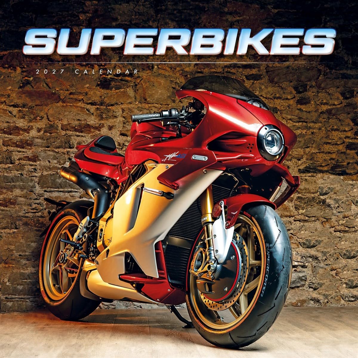 Carousel Worldwide Superbikes 2027 Wall Calendar, 12-Month Calendar, High-Performance Motorcycle Photography