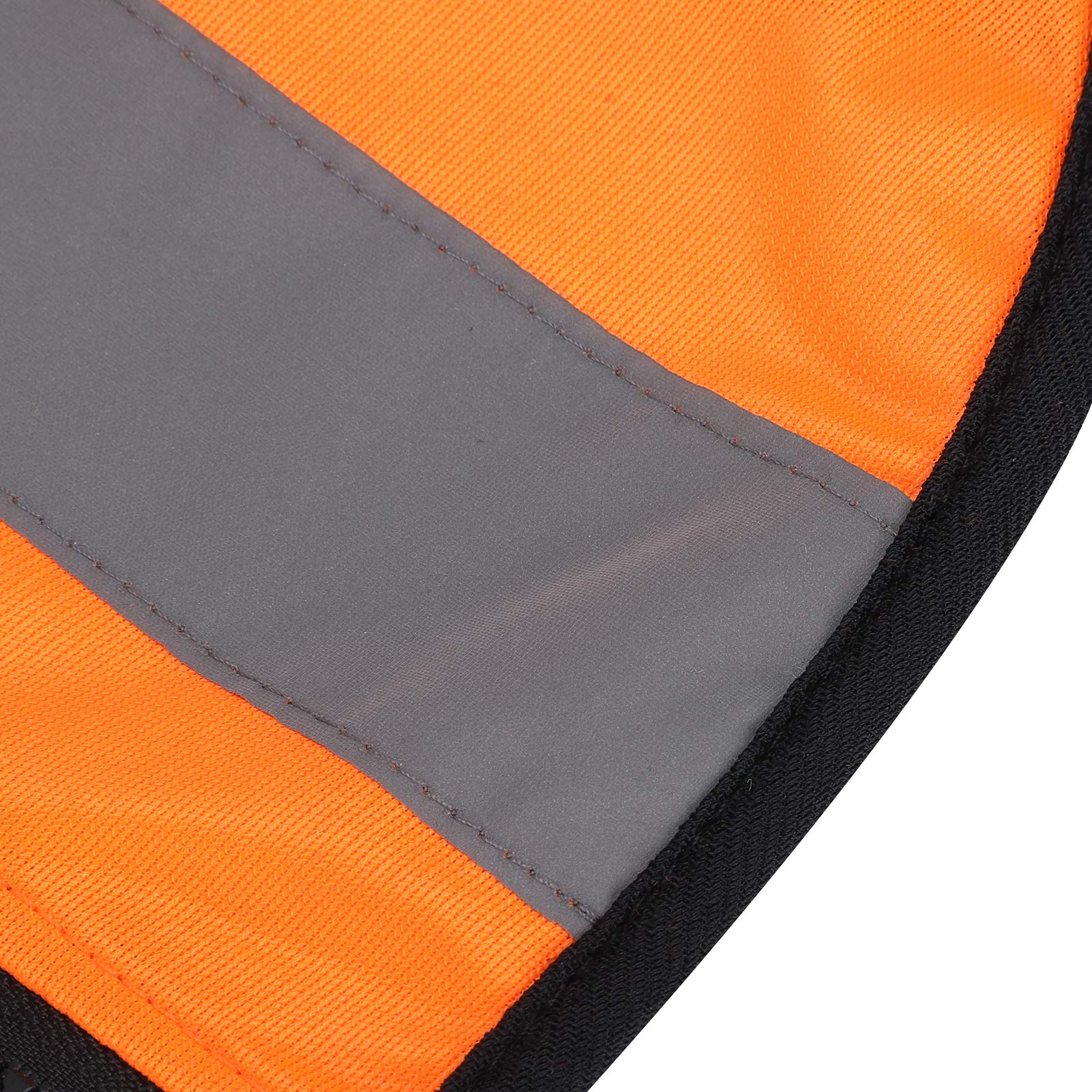 Gilet Réfléchissant de Sécurité pour Chien, Veste Lumineuse Fluorescente Haute Visibilité pour Les Promenades Nocturnes, Gilet à Fermeture éclair pour Animaux de Compagnie pour(XL-Orange Fluo)