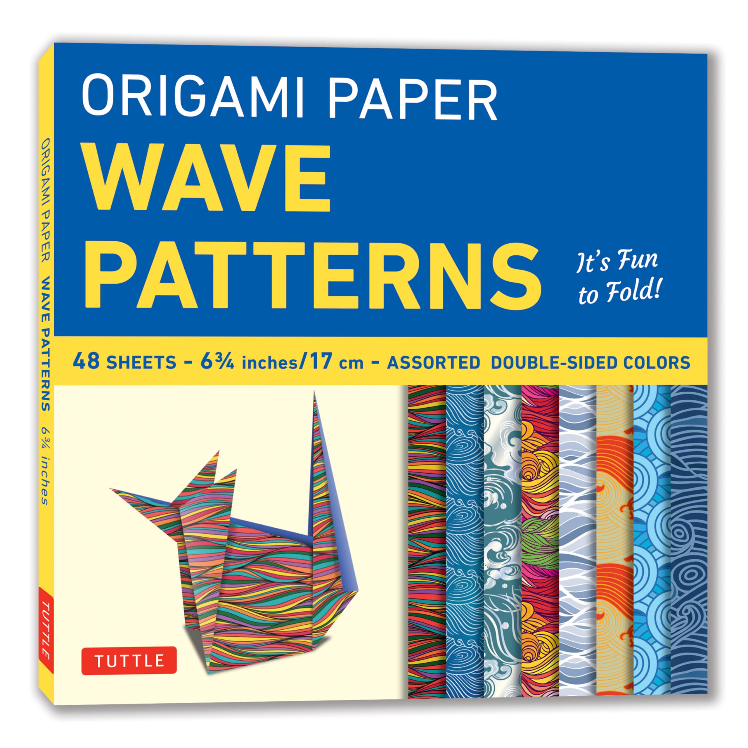 Origami Paper - Wave Patterns - 6 3/4 inch - 48 Sheets: Tuttle Origami Paper: Origami Sheets Printed with 8 Different Designs: Instructions for 8 Projects Included