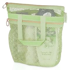 Mesh Shower Bag 10 2x9 9 Quick-Dry Caddy with Zipper 2 Pockets Portable Toiletry Tote for Bathroom Gym
