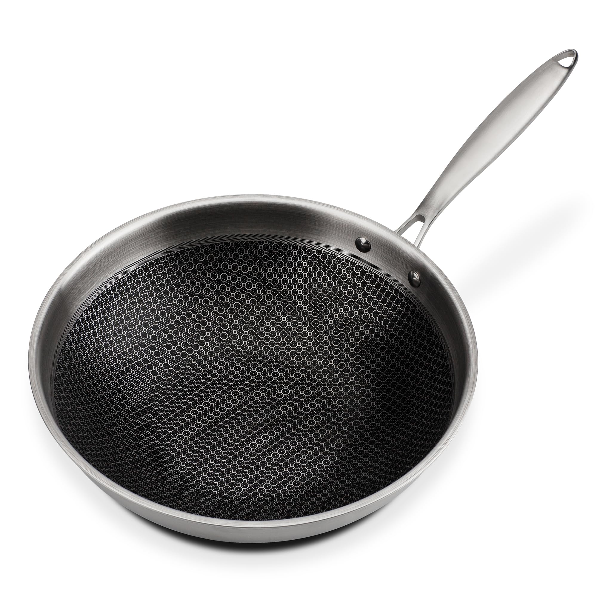 GSW 868402 Wok-Pfanne Asia mit Glasdeckel- ⌀32 cm, Silber