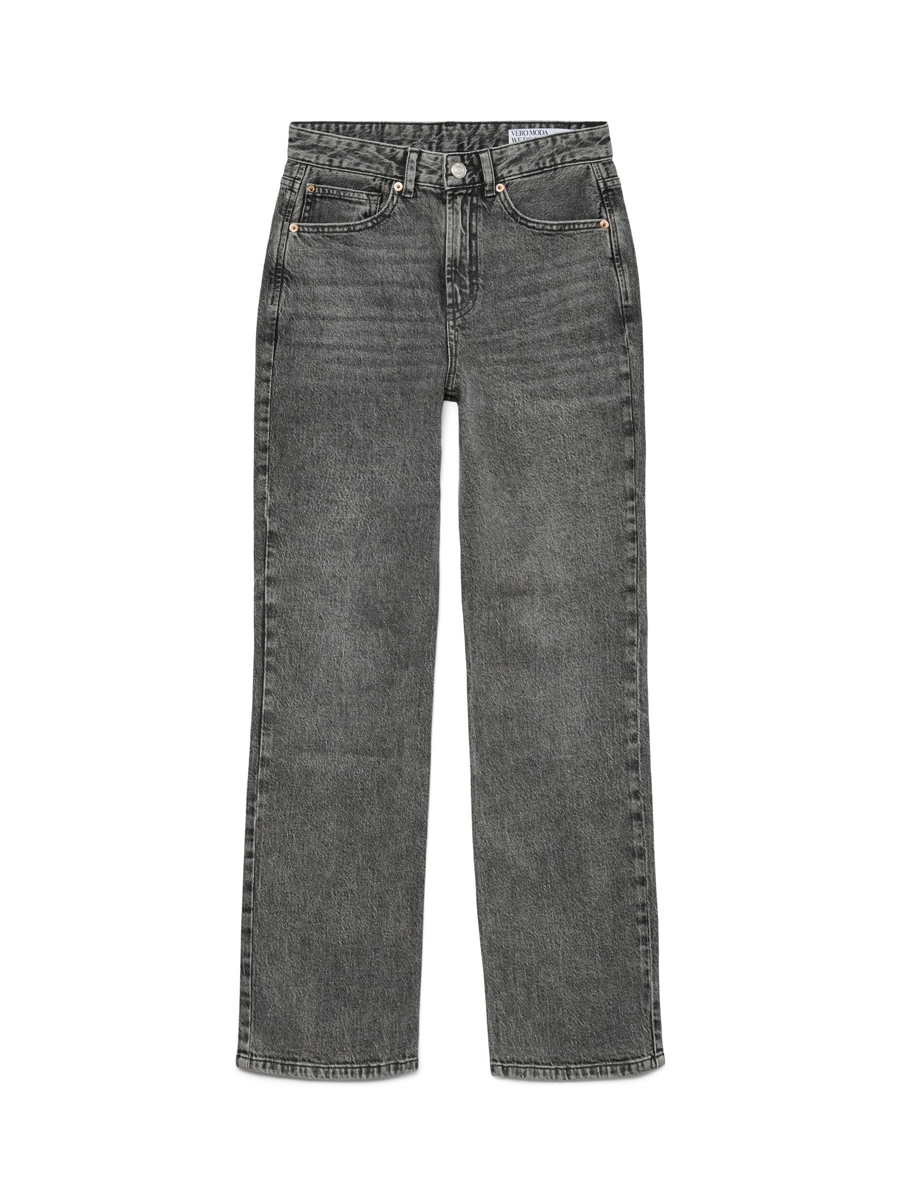 VERO MODA Women's Vmtessa Hr Straight Jeans Ra206 Ga Noos, Medium Grey Denim, 28W x 30L