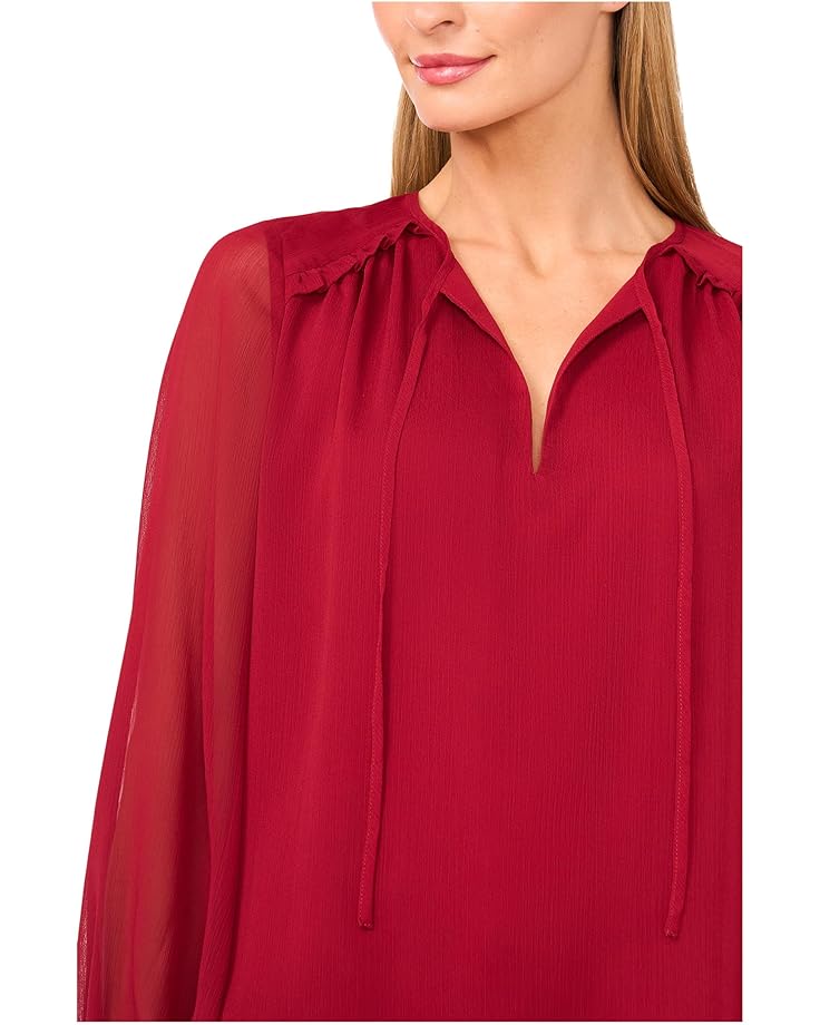 CeCe Long Sleeve Tie Neck Top - #3 of 3