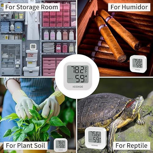 Miniatura 6 de Termómetro higrómetro digital para temperatura ambiente, medidor de humedad, termómetro interior, calibración de precisión, sensor de temperatura