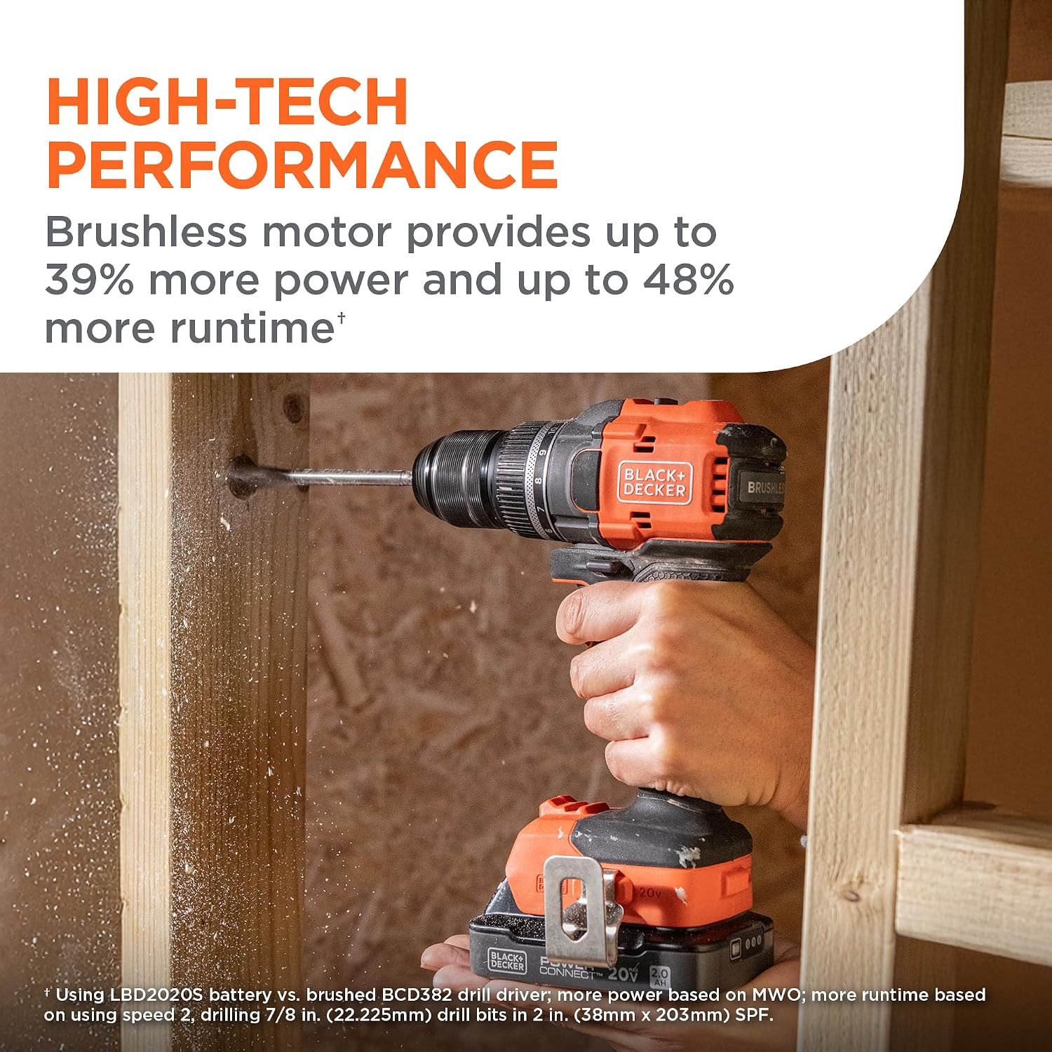 BLACK+DECKER 20V MAX Cordless Brushless ½-in. Drill Driver, 30 Pc. Drill Bit Set and Screwdriver Bit Set, 2Ah Battery and Charger Included, PowerConnect Electric Drill Cordless (BLD782PK30D1)