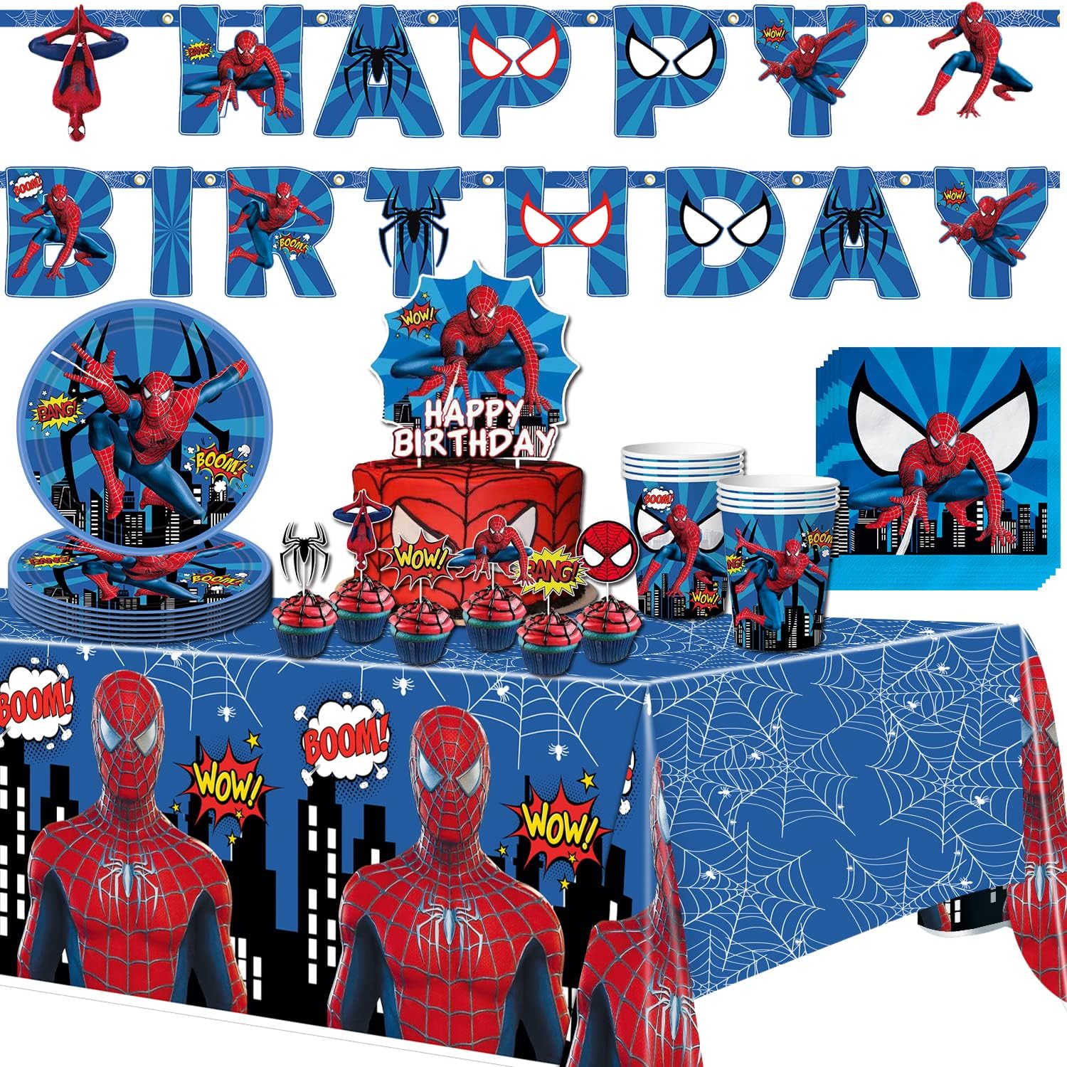 Superhero Party Supplies 63 Pcs Hero Theme Party Decorations Birthday