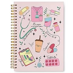 Nurse Notebook, Nursing Notebook, Nursing Student Gifts, Nurse Appreciation Gifts, Nurse Supplies, Pink Nurse Hardcover Spiral Journal Notebook 5.5x8.3 Inch