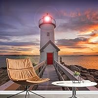 Vista 14 de Empapelado Signford para pared, extraíble, diseño de bosque, para dormitorio y sala de estar