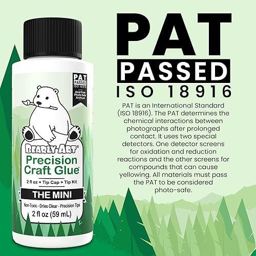 Miniatura 5 de Bearly Art Precision Craft Glue - The Mini - 2fl oz with Tip Kit - Acid Free Archival - Strong Hold Adhesive - Ideal for Fine Paper Crafting
