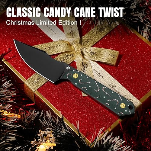 Miniatura 30 de Kizer Mini Harpoon Cuchillo de hoja fija con funda, cuchillo de caza de hoja de 3 V con mango G10, cuchillos pequeños EDC de hoja fija para camping