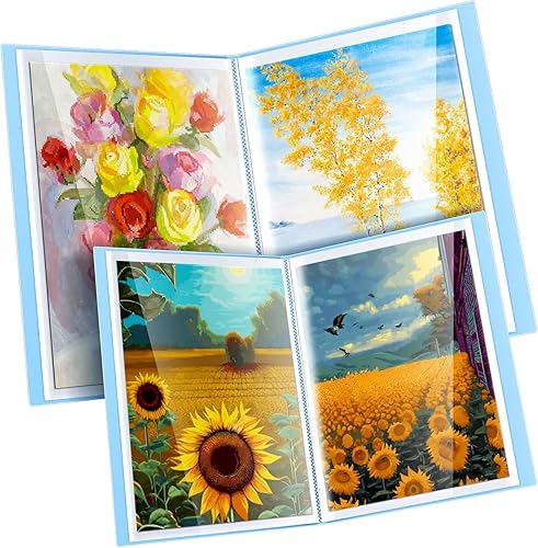 60 páginas A2 y A3 libro de almacenamiento de pintura de diamantes carpeta de arte de diamantes carpeta de arte de arte de diamantes libro de