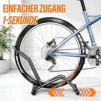 Suport de bicicletă cu montare pe sol Youkzuan pentru roți față și spate de 16-29 inchi, pentru MTB, e-bike și biciclete de șosea, interior și exterior 4