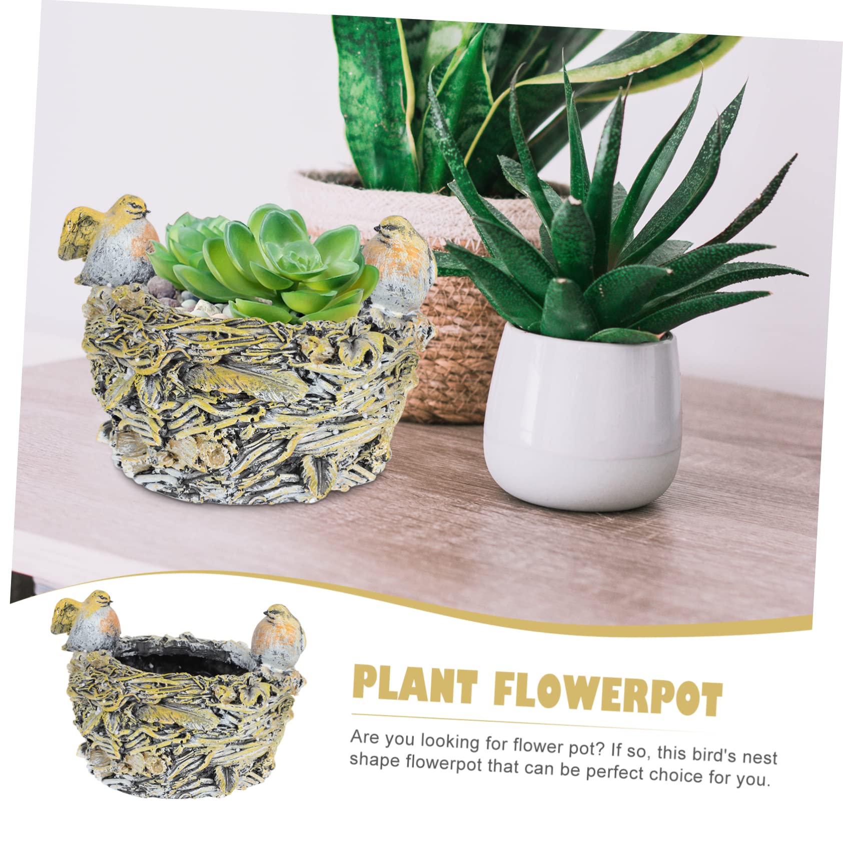 Happyyami Blumentopf Aus Resin Resin Topf Für Sukkulenten Übertopf Bonsai Töpfe Pflanzenbehälter Für Gräser Und Kleine Blumen Home Decor Für Garten Und Terrasse
