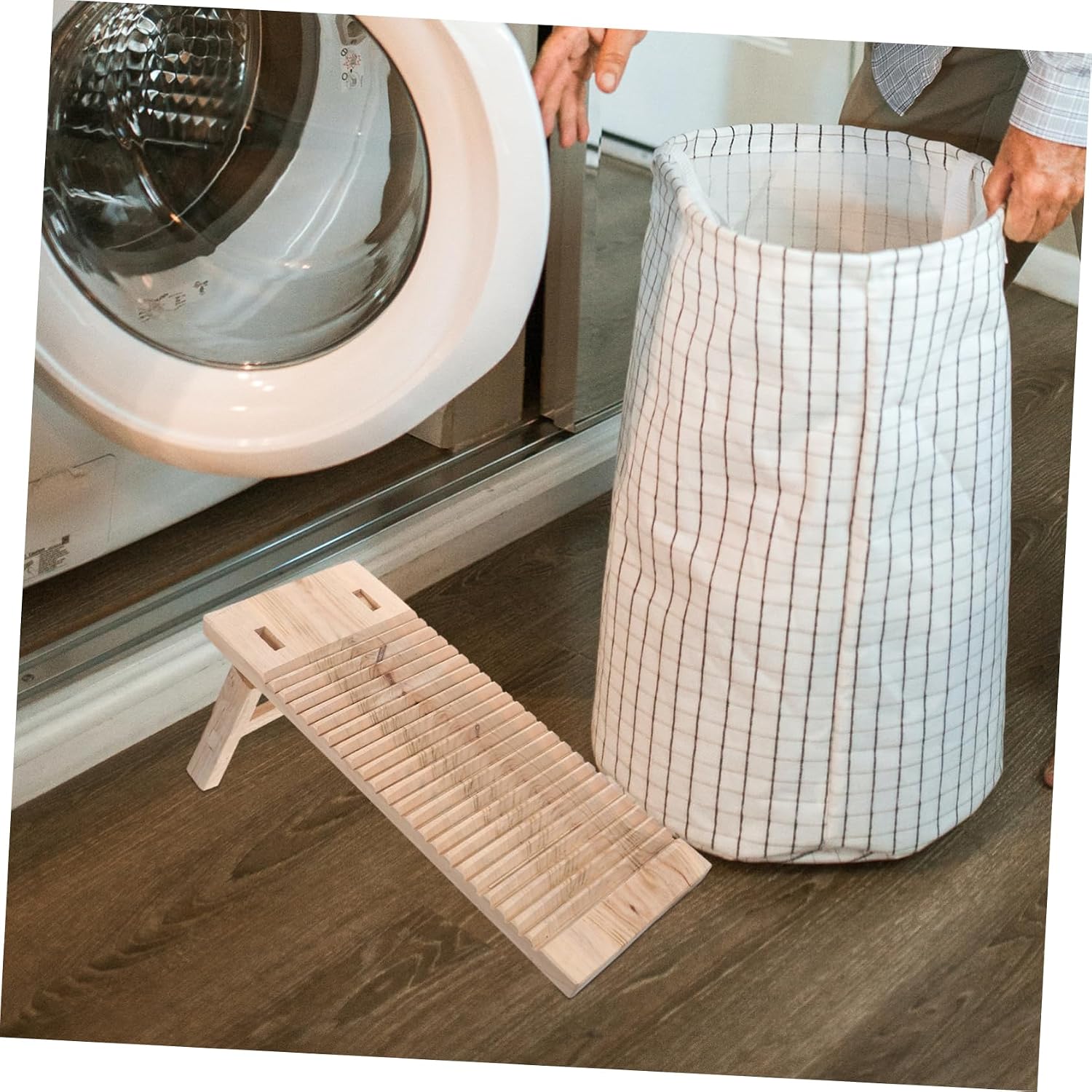 Wood Washboard for Hand Washing Clothes, 50x20cm image 3