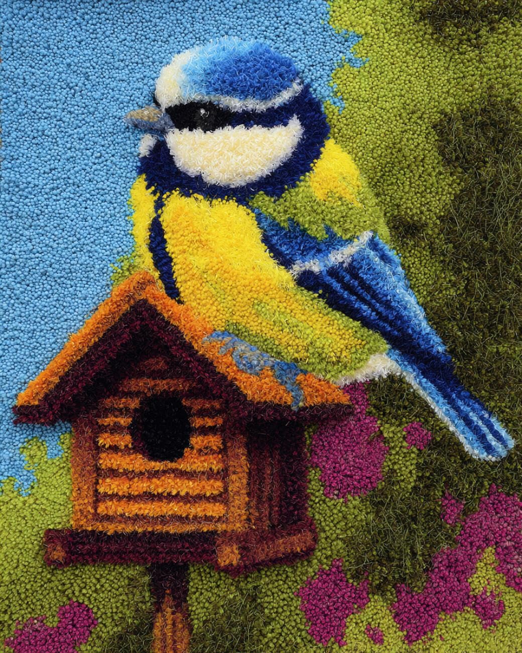 AMBATTERY Latch Hook Tapestry Kit Cartoon Bird 80x160cm