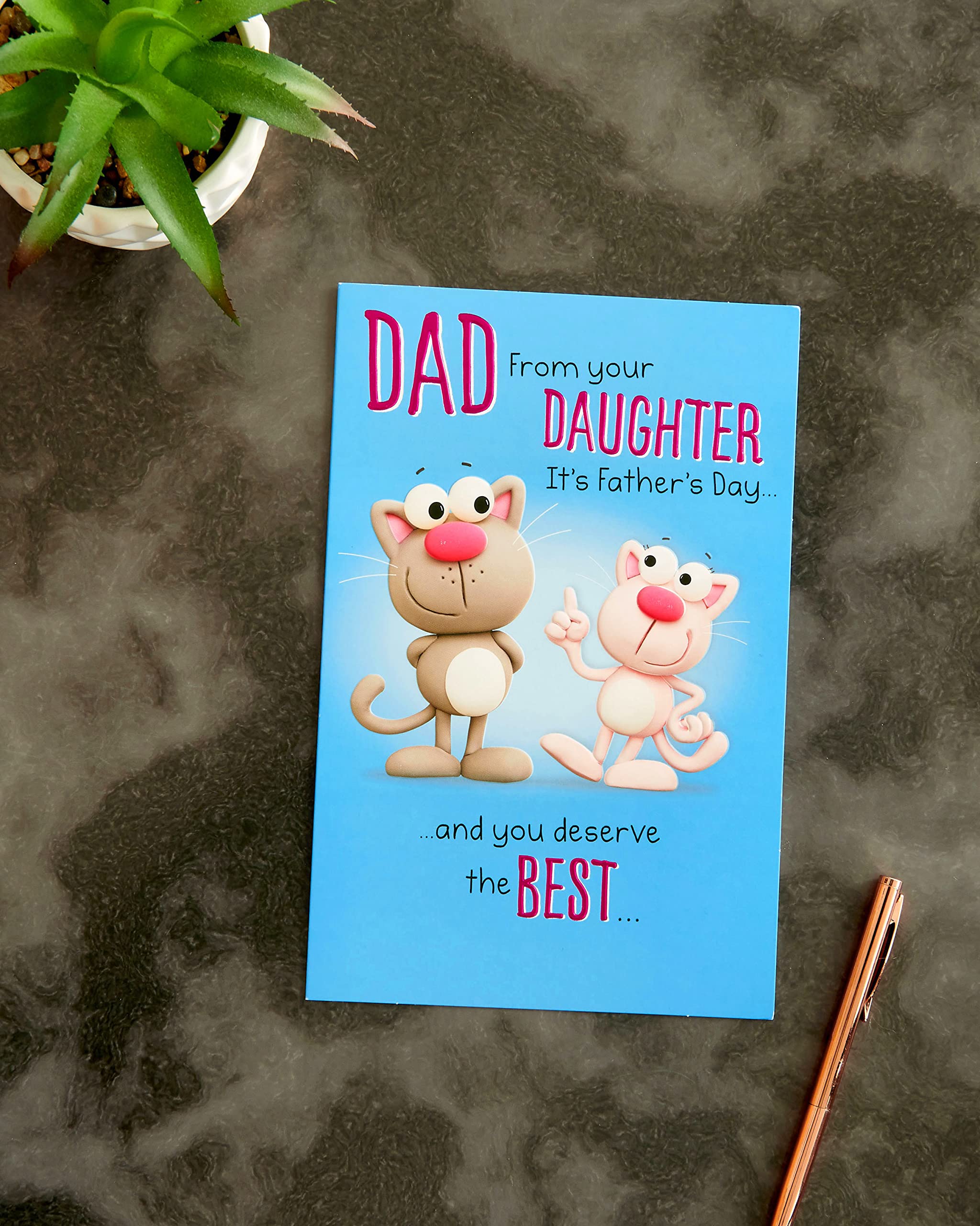 UK Greetings Vatertagskarte Von Your Little Cubs – Brüllendes Löwen-Design