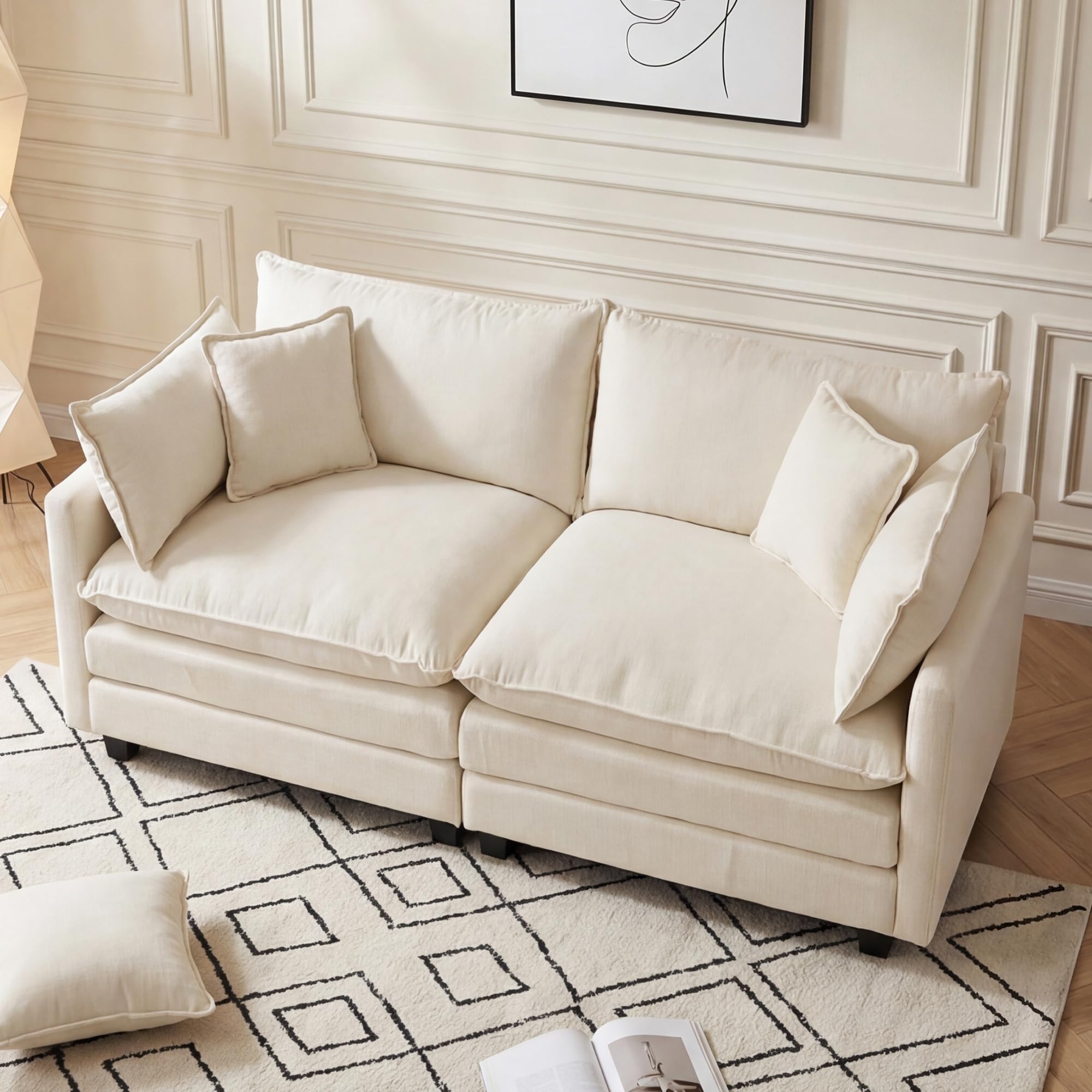 Daeorio 70 Inch Oversized Loveseat Sectional Cloud Couch