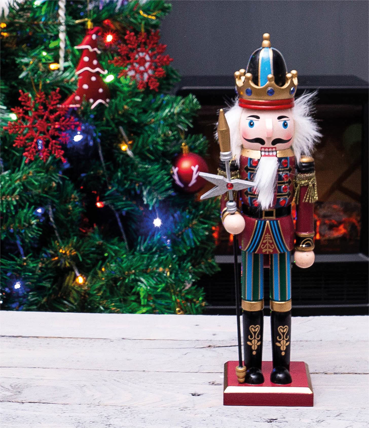 St Helens Multicolour Christmas Nutcracker With Staff