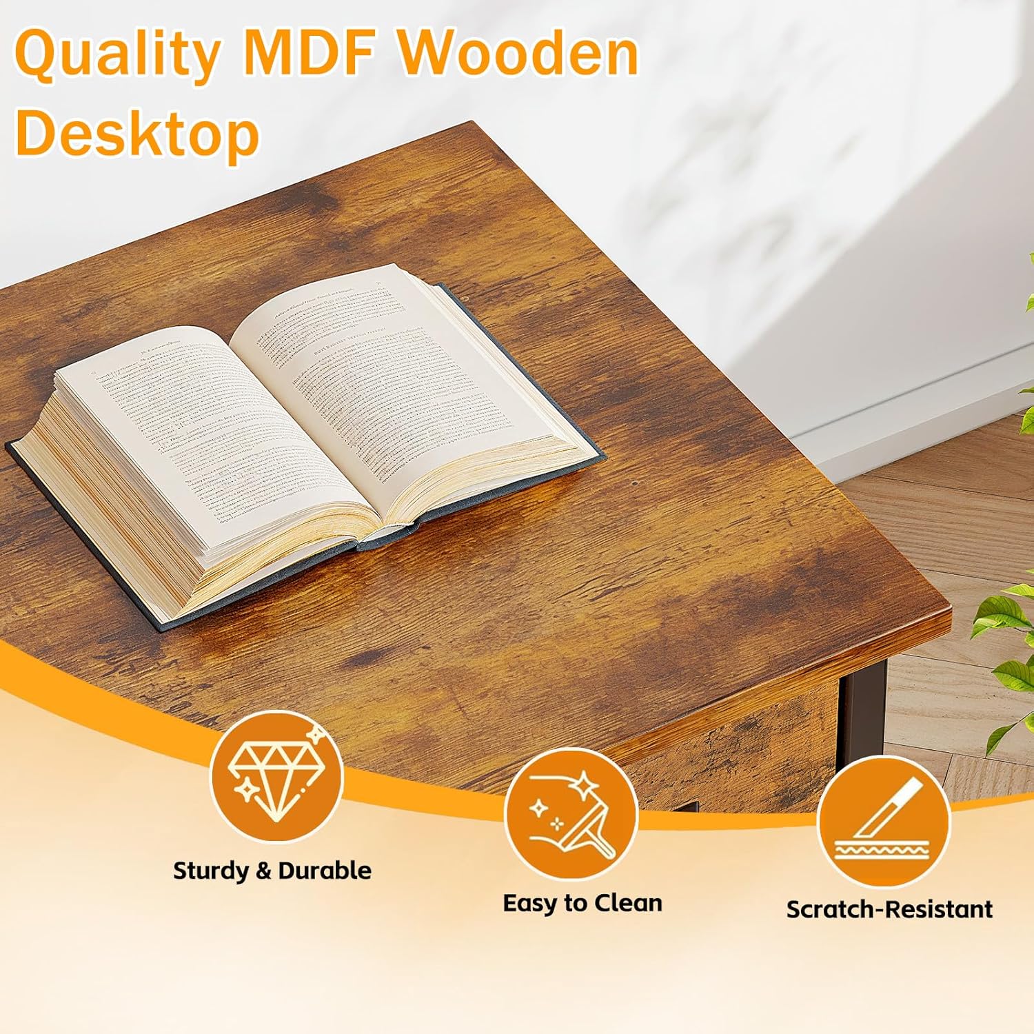 Detailed dimensions of the VERMESS L-shaped desk