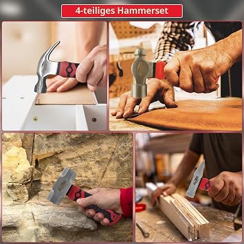 4‑Teiliges Mini Hammer Set Stubby Kurzer Griff