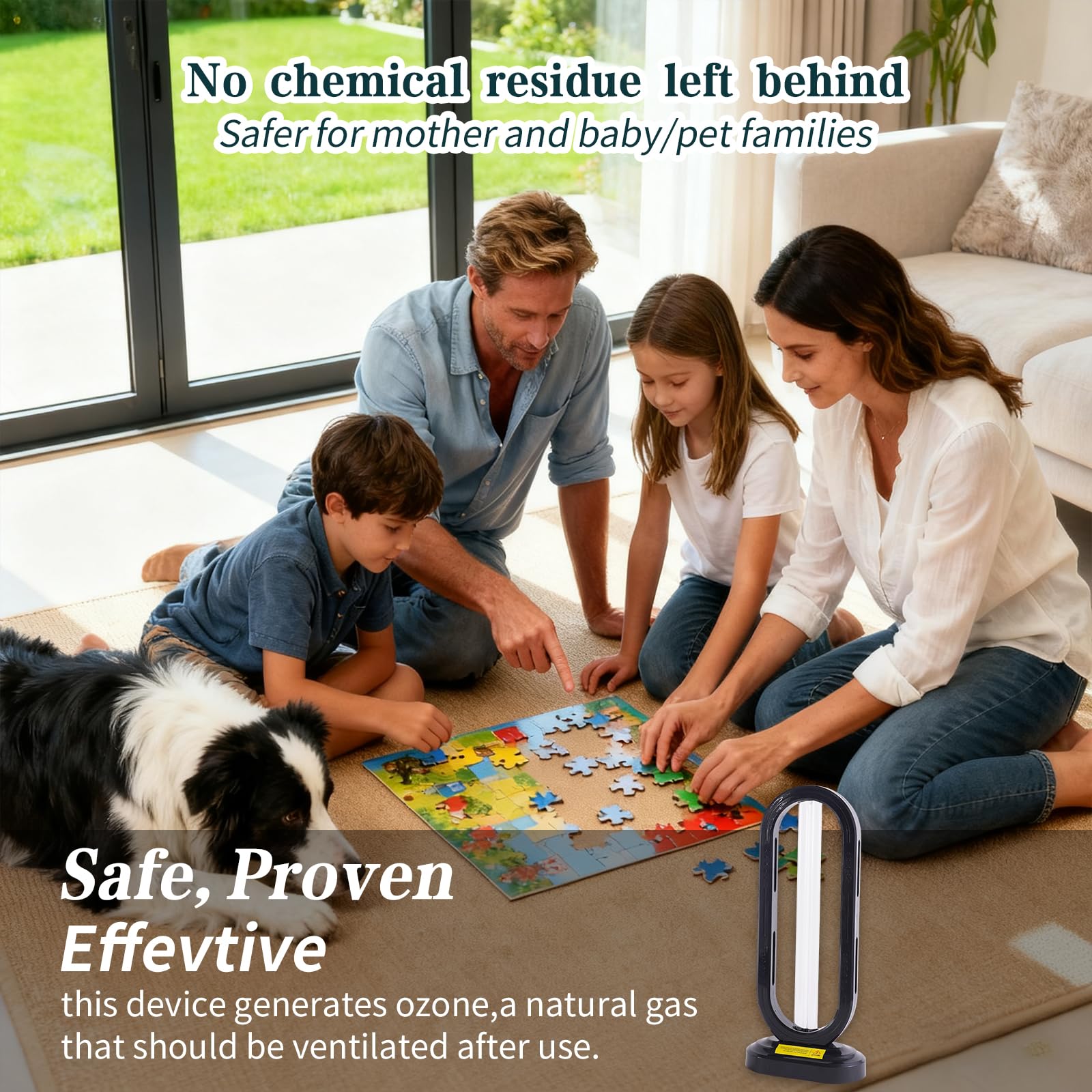 UV Light Sanitizer with Ozone,UVC Disinfection Lamp with Remote Control,Ultraviolet Light Sanitizer for Whole Home,Room & Kitchen,UV Sterilizer15/30/45/60 Minutes Timer