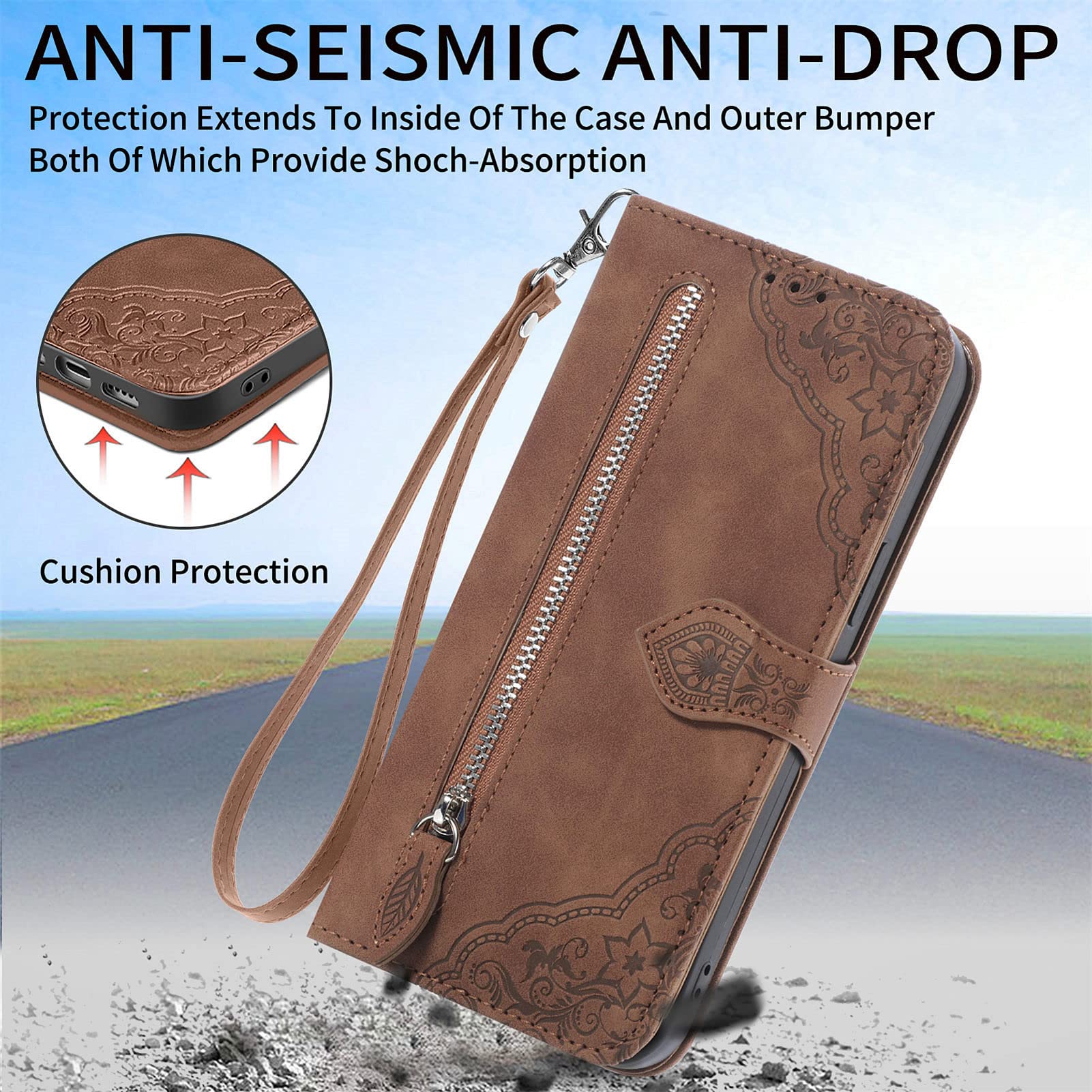 EasyShow Mobile Phone Case for Tecno Spark 10 Pro Wallet Case, Tecno Spark 10 Pro Wallet Magnetic Closure and Flip Stand Case - Image 2