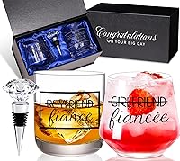 Vista 9 de Regalos de compromiso para parejas, regalos para recién comprometidos, regalo de compromiso 2025 para su prometida/prometido, copas de vino