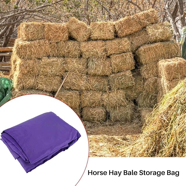 Foto 7 de 8 de Aboiledy Bolsa de almacenamiento para fardos de heno, bolsa de transporte extragrande para pacas de heno
